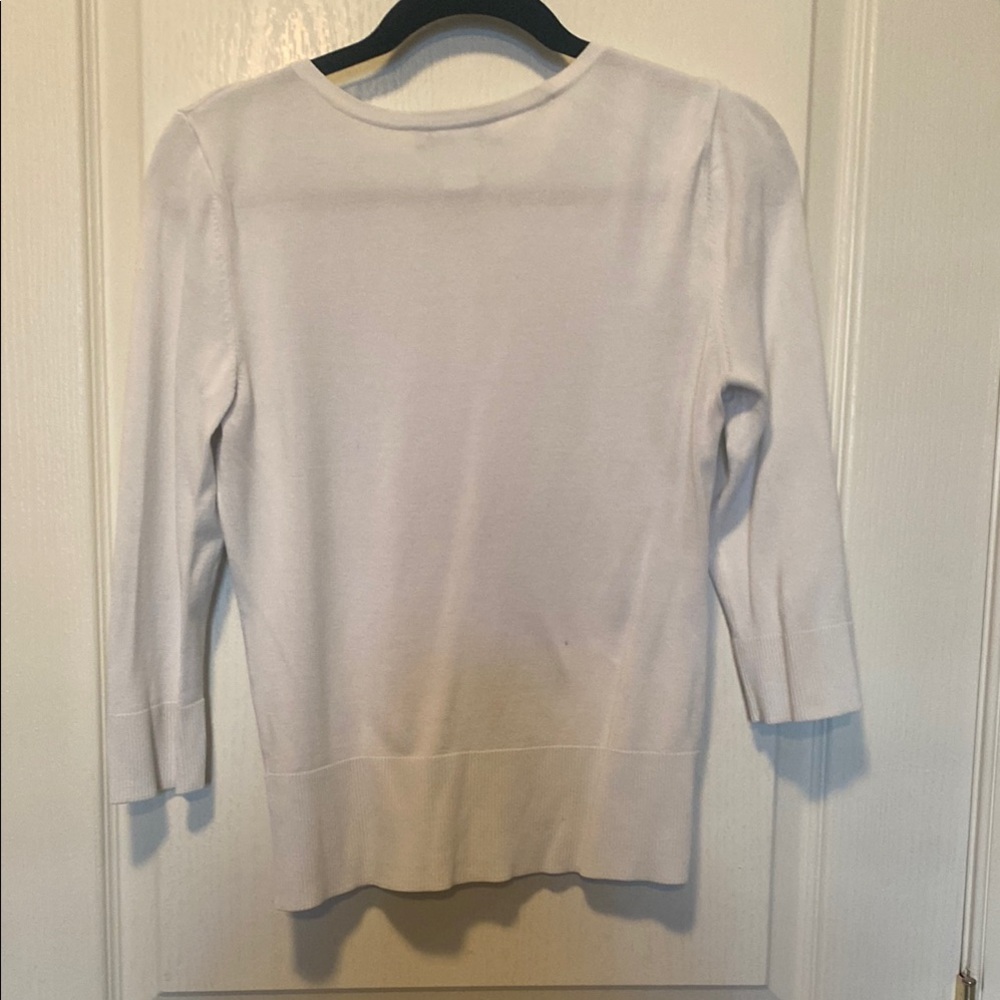 White House Black Market Cardigan Sweater with Long Sleeves and Fitted Style - Picture 3 of 4
